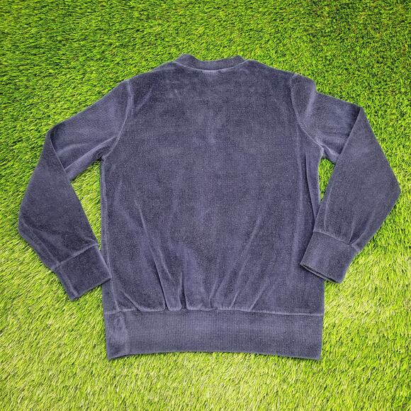 Vintage 80s Velour Sweater Womens S/M 18x23 Cropped - Picture 2 of 10